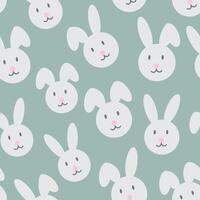 seamless pattern with gray easter bunny vector