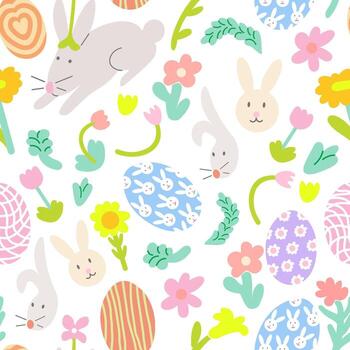 sin costura modelo con Pascua de Resurrección elementos vector