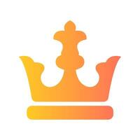 A crown with a yellow and orange gradient. The crown is a symbol of royalty and power. The gradient gives the crown a sense of warmth and luxury vector
