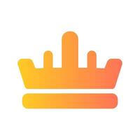 A crown with a number of spikes on top of it. The crown is orange and yellow. The crown is a symbol of royalty and power vector