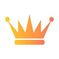 A crown with a yellow and orange color scheme. The crown is a symbol of royalty and power vector