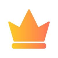A crown with a yellow and orange gradient vector