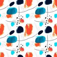 Bright abstract modern seamless patterns in memphis and doodle style. Design for wrapping, backgrounds, printing on fabric and textile in extravagant style, for children and holidays vector