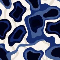 Blue abstract modern seamless patterns in water, liquid and stain style. Design for wrapping, backgrounds, printing on fabric and textile in minimalist style, for summer and holidays vector