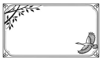 A decorative floral border showcasing an abstract motif. vector