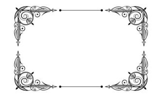 Elegant florals frame a center of expressive abstract design. vector