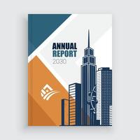 Simple Annual Report Layout Template vector