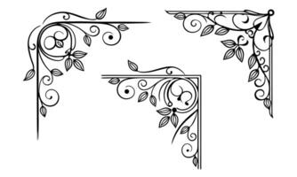 detailed flower frame showcasing abstract elements. vector
