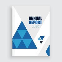 Triangle Professional Annual Report Layout Template for Success vector