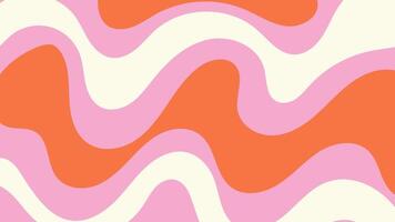 Psychedelic y2k retro background. Groovy abstract liquid pattern in trippy hippie style. Geometric wavy texture vector