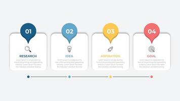 Infographic elements design template, business concept with 4 steps or options, can be used for workflow layout, diagram, annual report, web design.Creative banner. vector