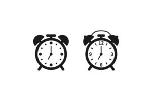 alarm clock icon line design vector