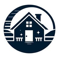 A house with a moon and stars on it vector