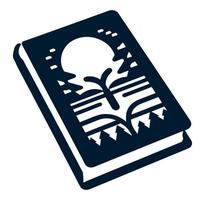 A book with a tree on it vector