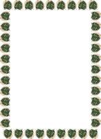 Green plant nature elements frame. Aesthetic elements on white background with empty space for your text vector