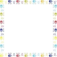 Frame with honey bee. Bright bumblebee template. Insect on white background vector
