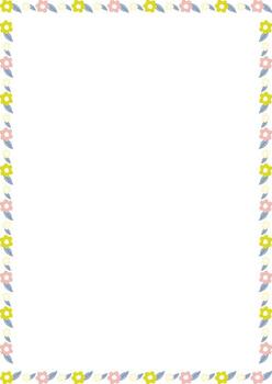 Spring meadow frame. Rectangle frame with flowers. Cute daisy empty frame box vector