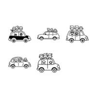 graphic for family car ride, perfect for family travel and adventure designs vector