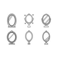 Minimal mirror icon ideal for UI, web, apps, print, and interior-themed projects. vector