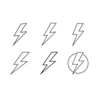 Lightning Bolt Icon Design for Graphic Projects vector