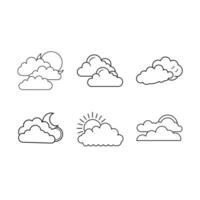 Partly cloudy weather design for digital projects and creative visuals vector