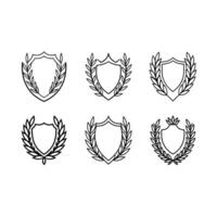 Knight's Laurel Crest Graphic Design File vector