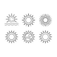 Minimal sunny icon for weather apps, summer themes, or UI design projects. vector