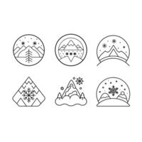 Minimal snowy icon perfect for winter themes, apps, and seasonal web designs. vector