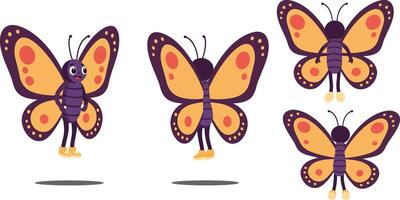Colorful orange gecko character design in flat style illustration vector