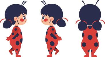 Character with red hat waving in flat design illustration vector