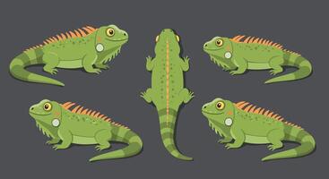 Cute red crab characters in playful poses with flat design style illustration vector