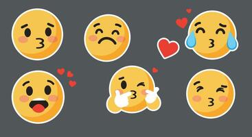 Cute leopard character design in flat style showcasing multiple poses illustration vector