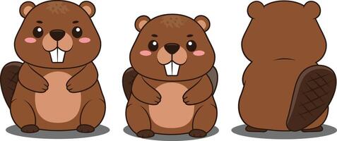 Polar bear character progression in flat design illustration vector