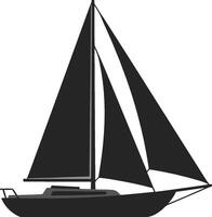 Sailboat sailing on calm waters in flat design art vector