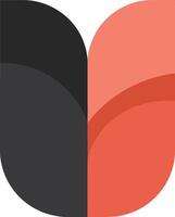 Abstract geometric shapes in minimal style forming a modern logo illustration vector
