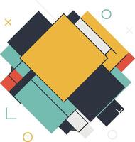 Colorful geometric shapes overlapping in flat design style illustration vector
