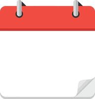 Red airplane in a flat design style showcasing top view art vector
