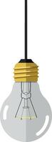 Light bulb design featuring flat minimal style with bright colors in art vector