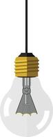 Light bulb design with a minimal style and clear lines in art vector