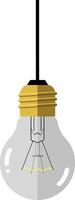 Light bulb design with minimal style showcasing two frames in art vector