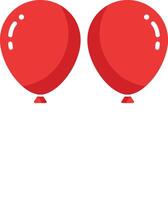 Red balloons in flat design transitioning from left to right illustration vector
