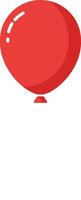 Red balloon floating upwards in a minimal style illustration vector