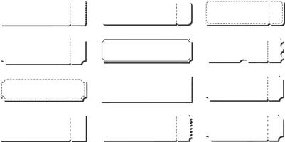 Various styles and shapes of blank rectangular banners in different orientations vector