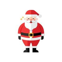 Santa Claus character transformation in flat minimal illustration style vector