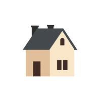 Simple house design in flat style with muted colors and minimal details art vector