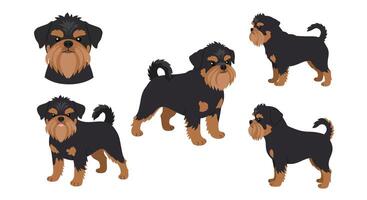 Adorable small dog character design in minimal art style for playful illustrations vector