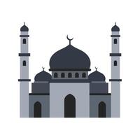 Mosque architecture detailed in flat design style illustration vector