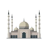 Mosque and architecture design in flat style showcasing domes and minarets art vector