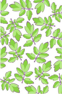 Natural green leaves with purple stripes. Nature pattern textile