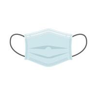 Medical face mask design in minimal flat style art vector